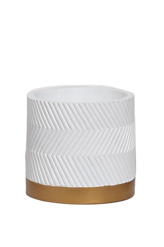 Pot Groovy White Matt Ø15cm