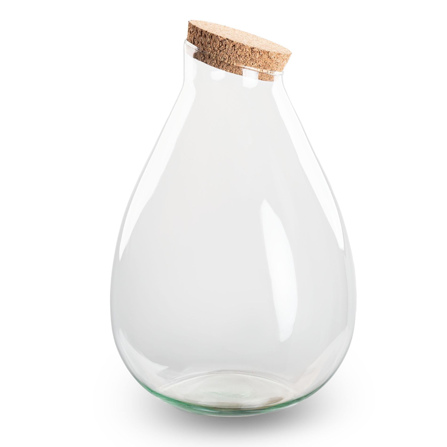 Terrarium fles met kurk - Drop XL - Ø 24 cm ↑ 37 cm