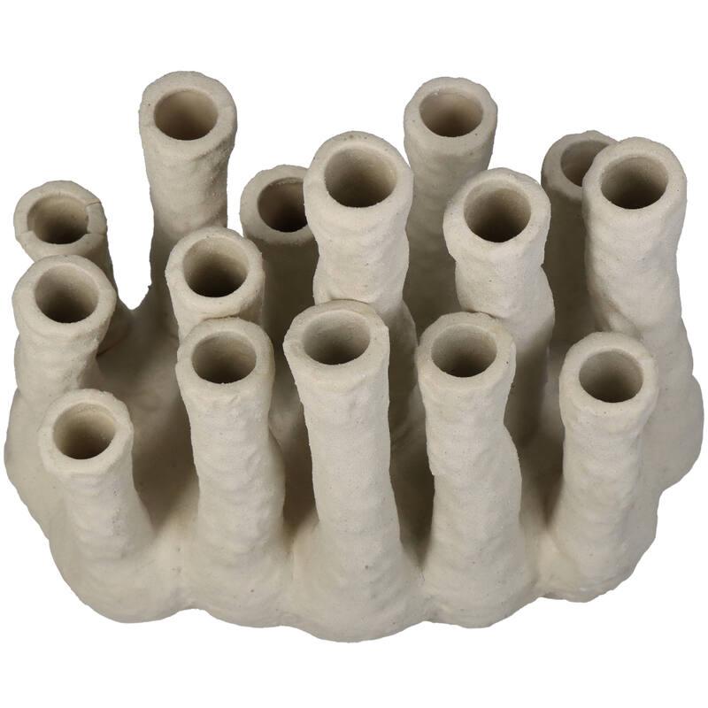 Bloemenhouder XL - Koraal - Ecru - Meertuitenvaas